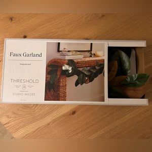 Studio McGee faux magnolia leaf garland